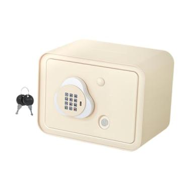 Imagem de MERIGLARE Cofrinho com senha e impressão digital, presente para crianças, recipiente reutilizável para dinheiro estável, cofrinho de brinquedo para o Dia de, Amarelo