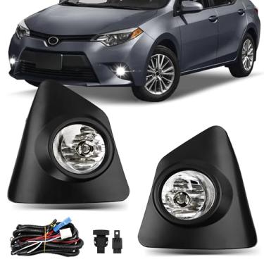 Imagem de Misakomo Faróis de neblina - Conjunto de lâmpadas de neblina dianteiras compatível com Toyota Corolla S SE 2014 2015 2016 - Kit de substituição de lâmpada de neblina de halogênio para 8148202470,