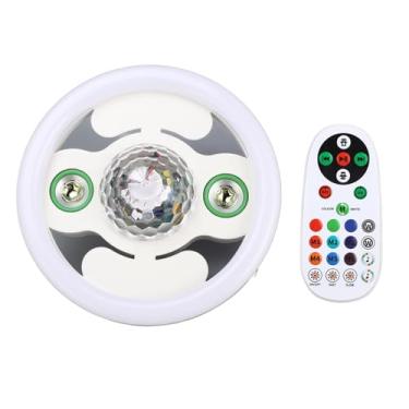 Imagem de Luz musical LED de 36 W com alto-falantes duplos RGB + luz branca, modos multiefeitos, luminária próxima ao teto para entretenimento doméstico, festas e quartos infantis