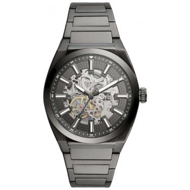 Imagem de Relógio Masculino Automático Mostrador Mecânico com Pulseira de Aço Inoxidável, Fossil ME3206, Preto