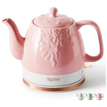 Imagem de Chaleira Elétrica 1L com Desligamento Automático, 110V 1200W, Toptier, Rosa