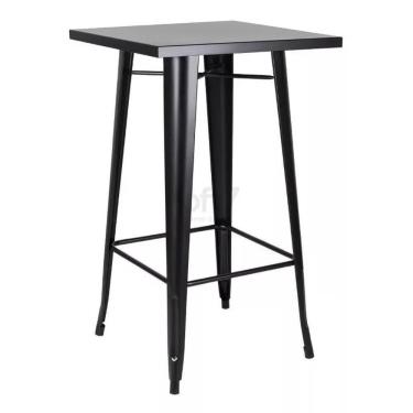 Imagem de Mesa Bistro Tolix Alta Preta 60 X 60 Cm - Bar/café