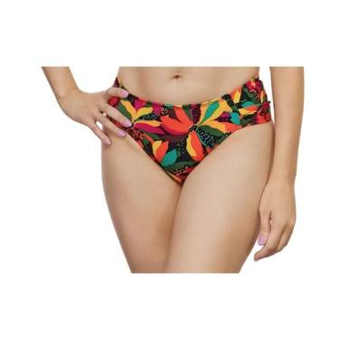 Imagem de Calcinha de biquíni forrada cintura alta borboleta lateral larga prote