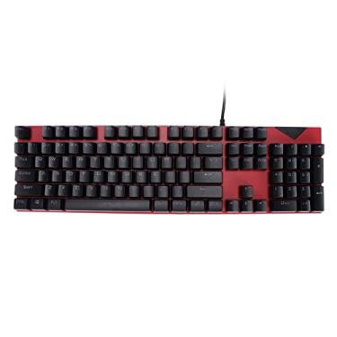 Imagem de Teclado Mecânico Com Interruptor Vermelho Hot Swap, Teclado para Jogos de 04 Teclas Com Design Elegante e Porta USB (Vermelho)