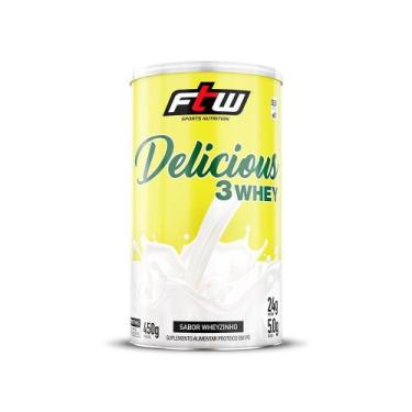 Imagem de Delicious 3 Whey Proteína Hidrolisada Concentrada E Isolada Lata 450g 