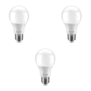 Imagem de Kit 3 Lâmpadas Bulbo Led 9W Elgin A60 E27