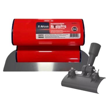 Imagem de Desempenadeira Berox Aço Inox 25cm Berox Nivelopro + Suporte Atlas