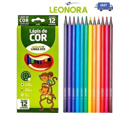 Imagem de Lápis de Cor Eco Sextavado 12 Cores Leo&leo - LEO E LEO