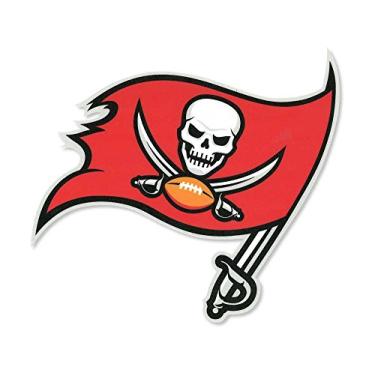 Imagem de Decalque colorido NFL Tampa Bay Buccaneers corte perfeito, grande/8 x 8, branco