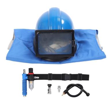 Imagem de Capacete de Jato de Areia, Tampa de Jateamento de Areia Com Colete, Termostato de Jato de Areia, Entrada de 1/4 de Polegada, Rosca de 13 Mm, Equipamento de Proteção de Segurança