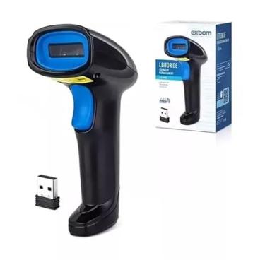 Imagem de Leitor de Código de Barras Sem Fio, USB, Scanner Manual para PDV, EAN, Boleto, Danfe, Bivolt 110V/220V