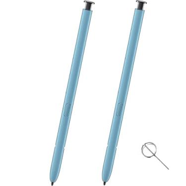 Imagem de Pacote com 2 canetas de substituição para Galaxy S22 Ultra S para Samsung Galaxy S22 Ultra Stylus 5G SM-S908U S22 Ultra S Pen sem Bluetooth + pino de ejeção (azul celeste)