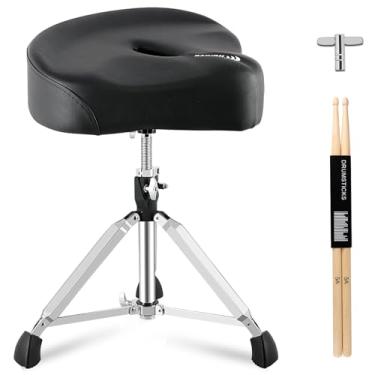 Imagem de ROWELL Drum Throne, assento de trono resistente, guia de ar, banco de tambor, estilo motocicleta, altura tronos, cadeira de tambor ajustável para bateristas, adultos, crianças, assento de bateria