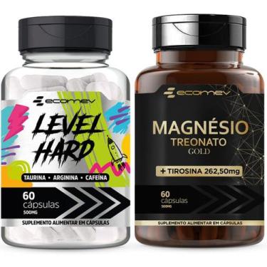 Imagem de Kit Magnesio Treonato L Tirosina  Cafeina Taurina Arginina 120Cáps Eco