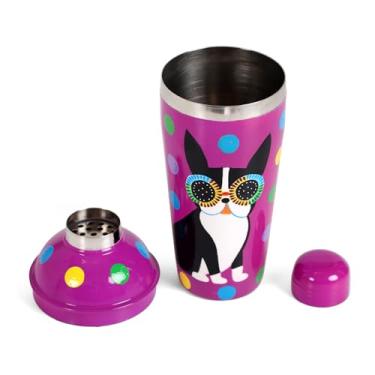 Imagem de Coqueteleira artesanal pintada à mão vintage de 680 g – Misturador de bebidas de aço inoxidável para Margaritas, coquetéis e bebidas – Ferramenta de barman estilosa para profissionais e bares