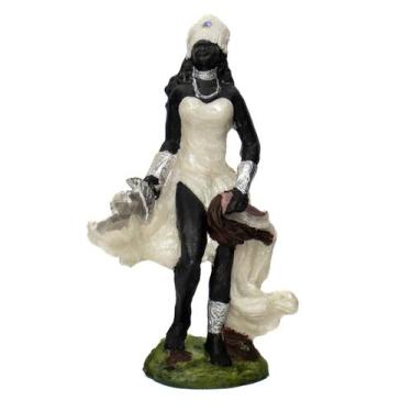 Imagem de Escultura Orixá Iansã Bale Branca 15 cm Resina - Lua Mística - 100% Or