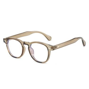 Imagem de Retro Mulheres Rebites Óculos Armação Moda Homens Redondo(2)