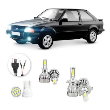 Imagem de Lampadas Led Ford Escort 1983 A 1986 H3 H4 20000lm - V10, Branco