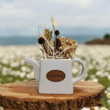 Imagem de Vaso Regador Decorativo Bule Grande Cor Ninho de Ceramica - HP Decor