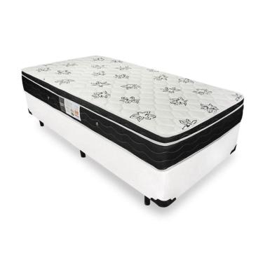 Imagem de Cama Box Solteiro + Colchão De Molas - Ortobom - Physical Nanolastic 88x188x58cm Branco