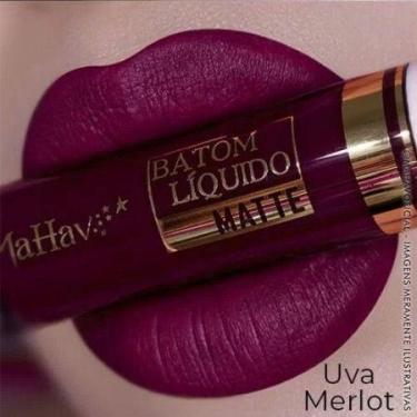 Imagem de Batom Líquido Matte Mahav  - MAQUIAGEM VARIADAS, UVA MERLOT, UN