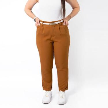 Imagem de Calça Alfaiataria Skinny Barra Italiana Mom Cós Alto Casual - SWISS BO