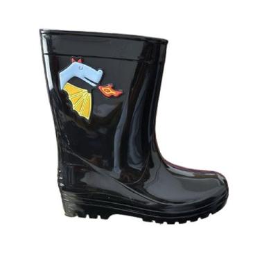 Imagem de Bota Galocha Menino Infantil Luelua Dinossauro 40573 Preto, 27.28, Pre