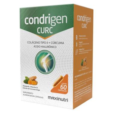 Imagem de Condrigen Curc Colágeno Tipo 2 + Cúrcuma 60 Cáps Maxinutri Sabor:Sem Sabor;cor:-Unissex