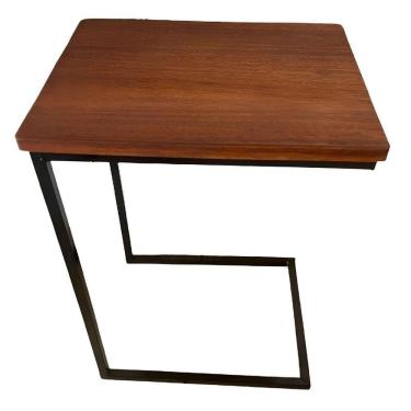 Imagem de Kit 2 Aparador Mesinha De Canto Apoio Para Sofá Ferro E Madeira Artesanal