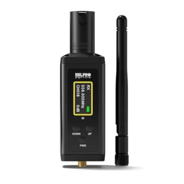 Imagem de HHLPRO Somente Receptor Xlr Sem Fio Uhf, Com Antena, Varredura Automática De Canais, Alcance De 470 Pés, 32 Canais, Adaptador De Microfone Sem Fio Plug-On Para Mixer De Áudio, Teste De Campo Sonoro,