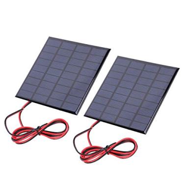Imagem de 2pcs 2W 9V Painel Solar para o Módulo de Carregador de Brinquedos Com Cabo de 100 Cm, Painel de Polissilício Trabalha Com Luzes de Paisagem Solar, Carregadores de Telefone Solar