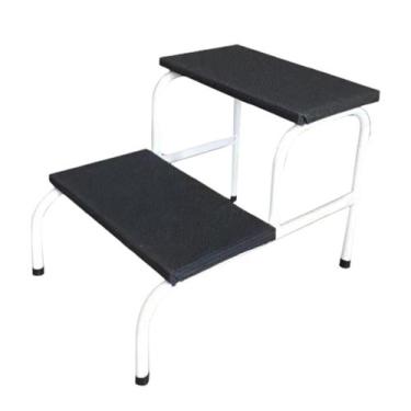 Imagem de Escada 2 Degraus Para Maca E Depilação Medcombo, Branco, Estrutura Bra