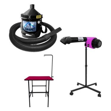 Imagem de Kit soprador next e secador hiper turbo e mesa fixa com guia trino pet
