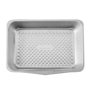 Imagem de MasterClass Assadeira de alumínio reciclado, bandeja grande para forno com bico de derramamento, 40 x 29 cm | Distribuição de calor superior e resistente a deformações