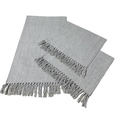 Imagem de Jogo De Passadeira De TearTapete Cozinha Kit Com 3 Peças(CINZA NEBLINA T)