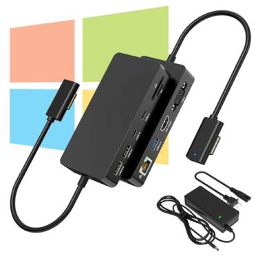 Imagem de Estação de ancoragem Microsoft Surface Dock 2, 11 em 1 com HDMI 4K + VGA, fonte de alimentação para Surface Pro 11/10/9/8/X/7/6, Surface Laptop Go/Laptop, Surface Book