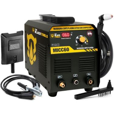 Imagem de Maquina Inversora Corte Plasma Micc60 Com Compressor - 220v The Black 