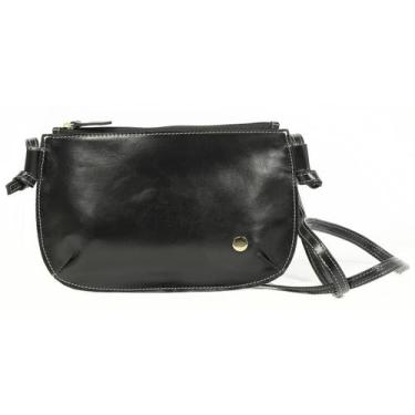 Imagem de Bolsa Transversal Nina Couro 16x25 Preta - Betania Couros