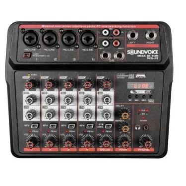 Imagem de Mesa de Som Soundvoice 6 Canais MC6-BT - Geral