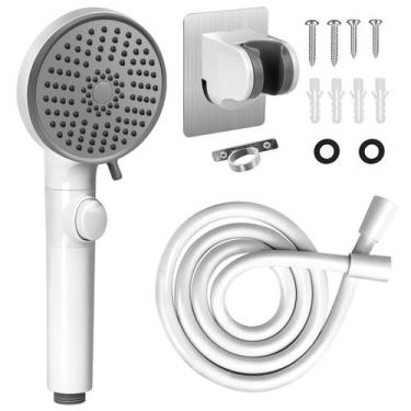 Imagem de Cabeça de chuveiro FOCSPROD RV High Pressure 5 Mode com mangueira bran