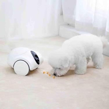 Imagem de Câmera Móvel Full Hd Para Animais De Estimação Com Dispensador De Guloseimas, Brinquedo Interativo Para Cães E Gatos, Controle Remoto Via Aplicativo, Panela Hd 1080p, Projetada Para Animais
