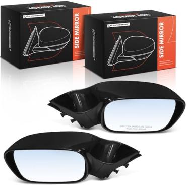 Imagem de A-Premium Par (2) espelhos retrovisores elétricos do lado do motorista e do passageiro - compatível com Toyota Avalon 2005-2010 - Retrovisor retrovisor externo preto dobrável manual aquecido