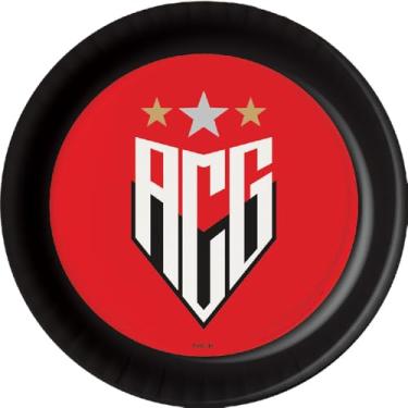 Imagem de Prato Atletico Goianiense Oficial - Embalagem com 8 unidades.