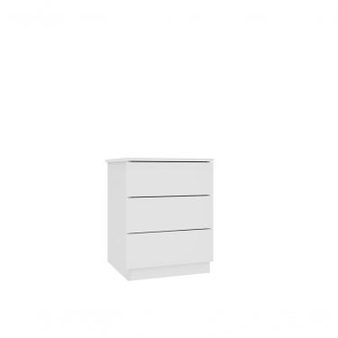 Imagem de Mesa De Cabeceira Veronna 3 Gavetas Tcil Neve