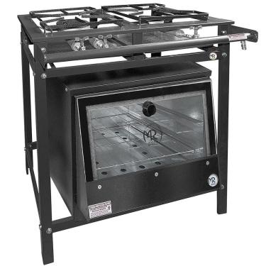 Imagem de Fogão 2 Bocas 1 Dupla Baixa Pressão Mr Fogões Com Forno E Grelhas De Aço P5 Standard