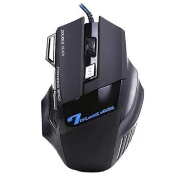 Imagem de Mouse Gamer X7, 7 Botões, DPI Ajustável 800-2400, LED Multicolorido, Design Ergonômico