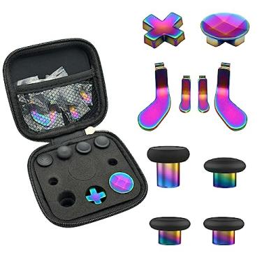 Imagem de EASEGMER Kits De Acessórios Revestimento 10 Em 1 Para Controles Xbox One Elite Series 2, Incluindo 4 Joysticks Troca, Paddles, D-Pad Padrão (Joysticks Gradientes)