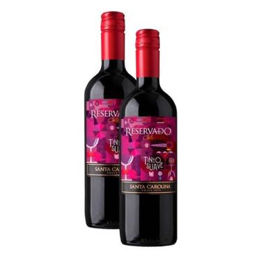 Imagem de kit 2 Vinho Santa Carolina Tinto Suave 750ml