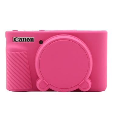 Imagem de Easy Hood Capa Protetora De Silicone Para Câmera Sx740 Com Lente Removível, Película Macia E Antirriscos Digital Canon Powershot Sx740/Sx730 Hs, Rosa