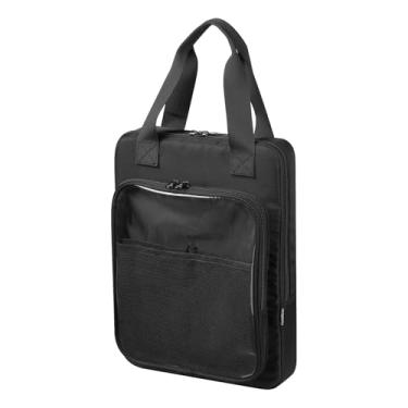 Imagem de Homakover Bolsa Organizadora Protetora Portátil Para Livros De Colorir Com Janela Pvc Transparente E Alça Armazenamento (Preta, 32 Cm X 23 Cm)